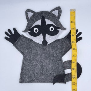 Raccoon Hand Puppet Pattern, PDF Pattern for Hand Puppet, Puppet Sewing ...