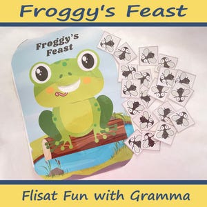 Flisat Printable Froggy&#39;s Feast,  Frog and Flies Counting Activity,  Sensory Inserts, Trofast Bin Insert