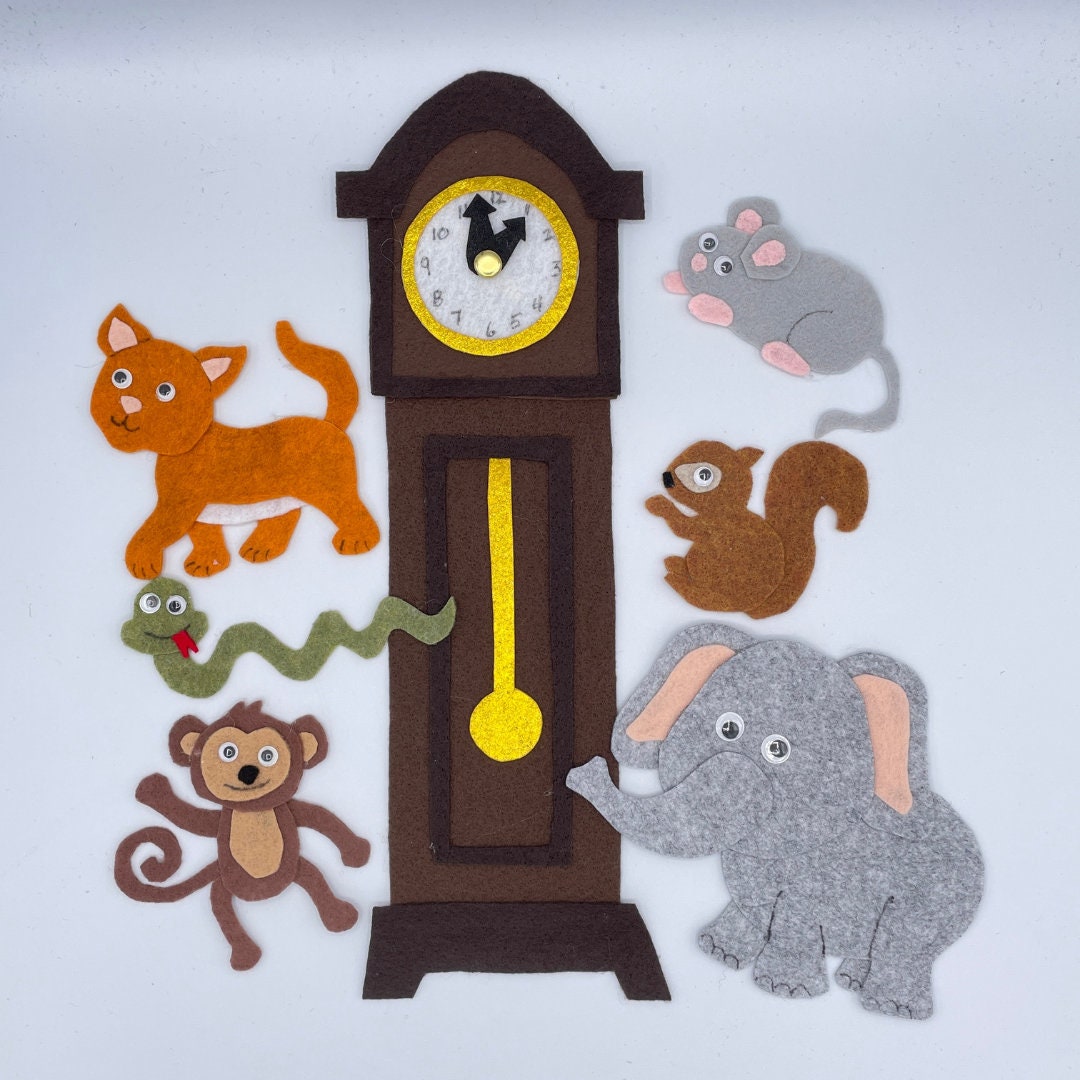Hickory Dickory Dock Nursery Rhyme DIY Pattern for Interactive