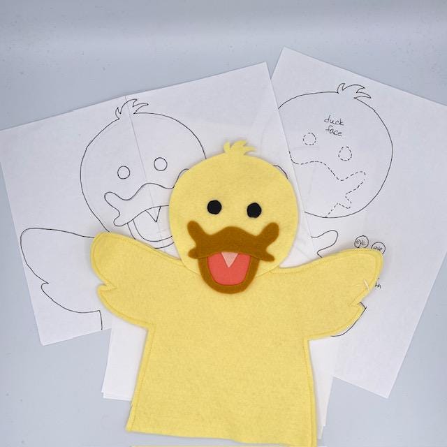 Duck Hand Puppet Sewing Pattern, Felt DIY (PDF Pattern) - Etsy