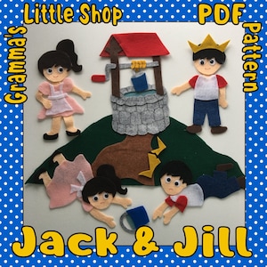 Patrón de fieltro para la historia de Jack y Jill (solo patrón en PDF)