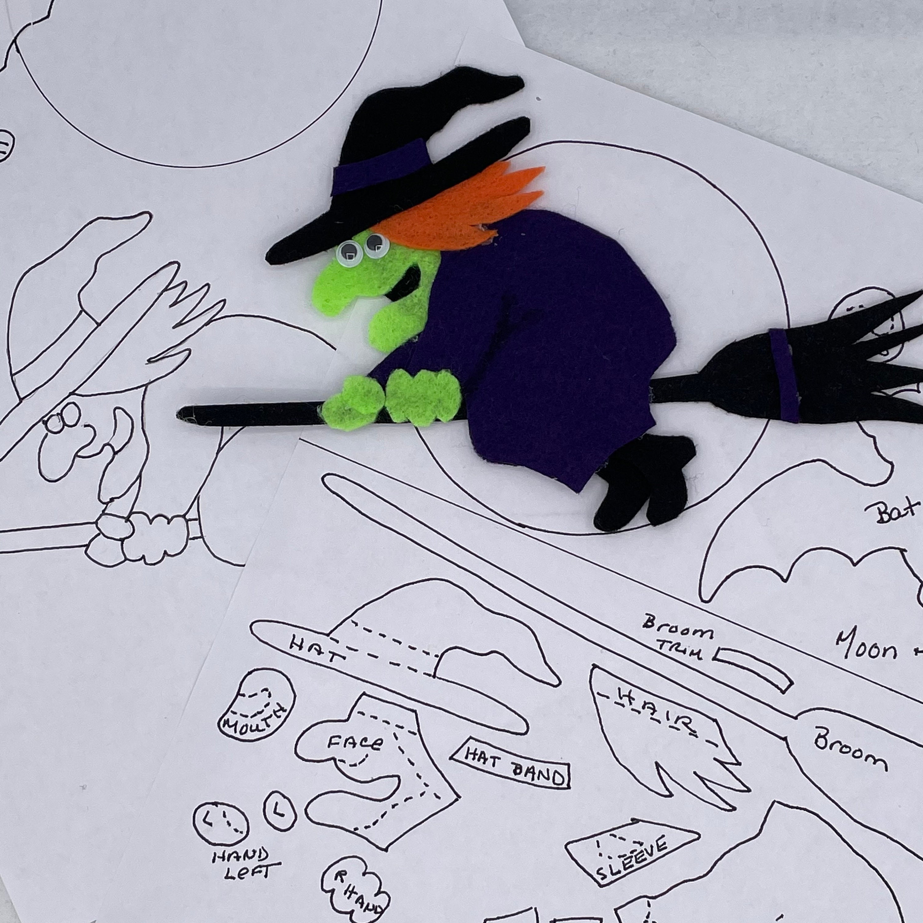 5 Little Pumpkins Pattern for Felt Story - Downloadable PDF Pattern ...