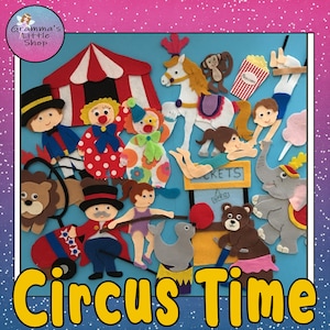 Circus Time Felt Board Patterns  //  PDF PATTERN ONLY