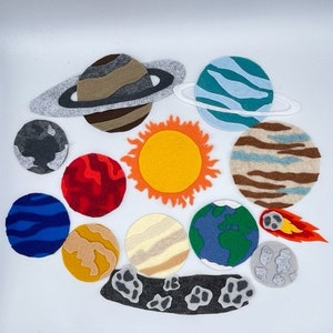 Solar System Felt Board Pattern, Pattern for Planets, Sun, Asteriods ...
