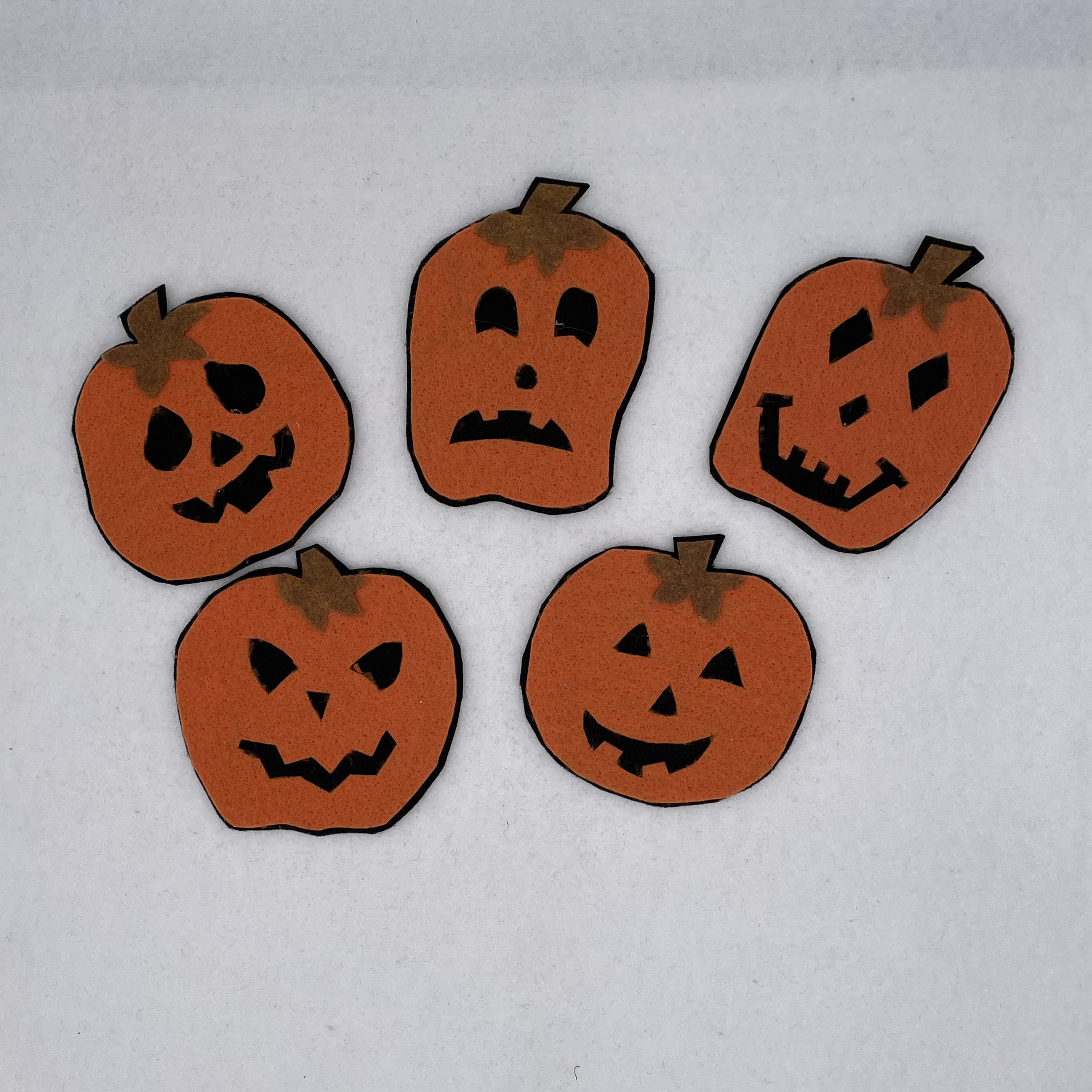 5 Little Pumpkins Pattern for Felt Story - Downloadable PDF Pattern ...