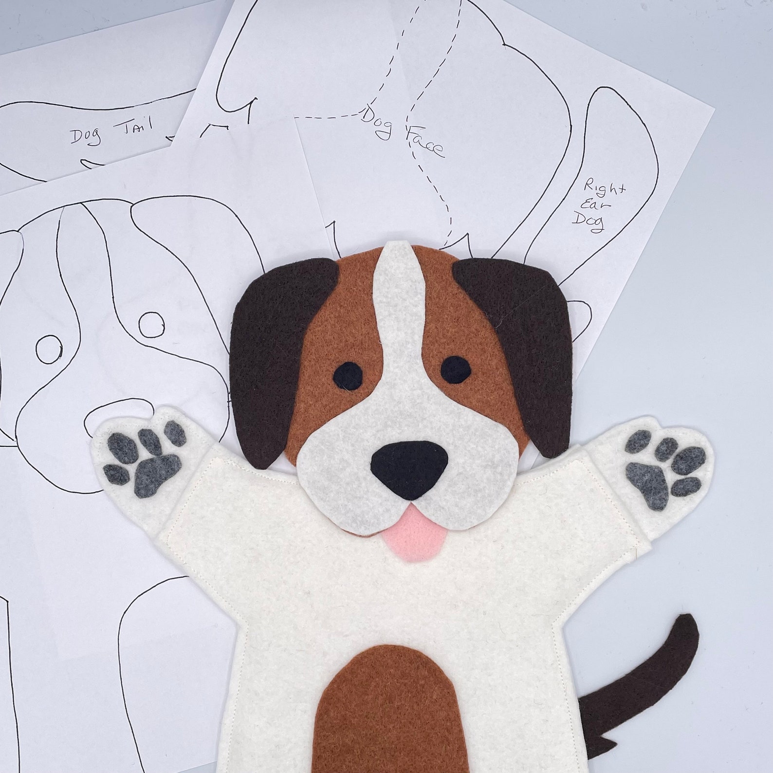 Dog Felt Hand Puppet Sewing Pattern (PDF Pattern) - Etsy