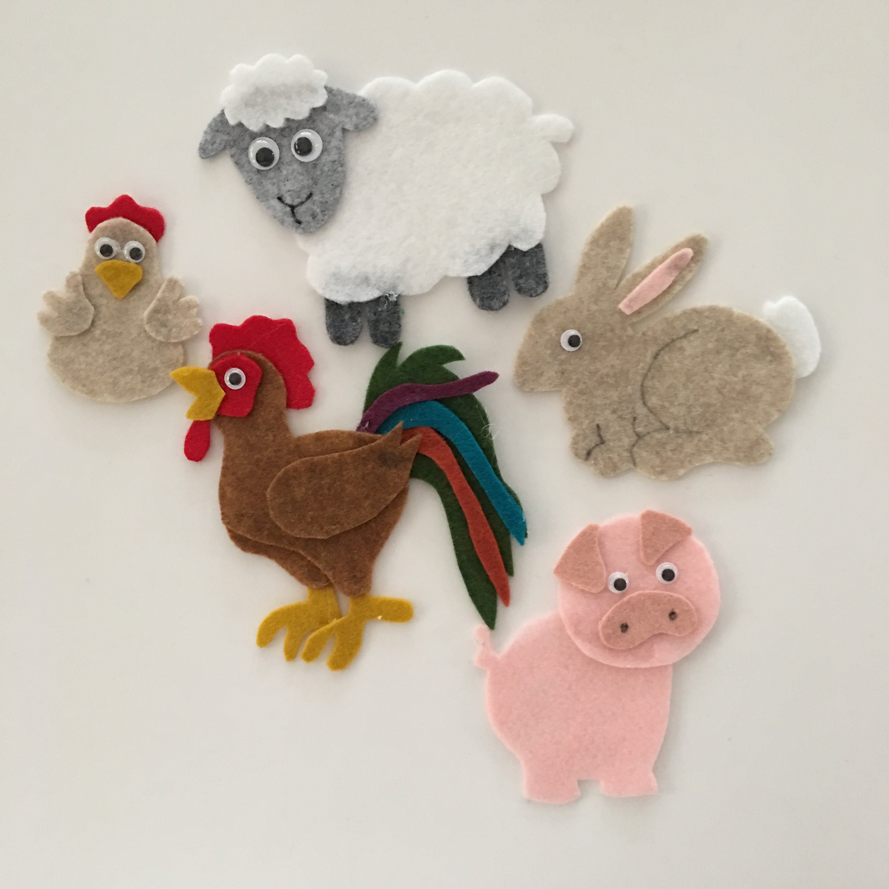 Farm Animal Felt Board Pattern Features 12 Animals a Farmer Etsy India