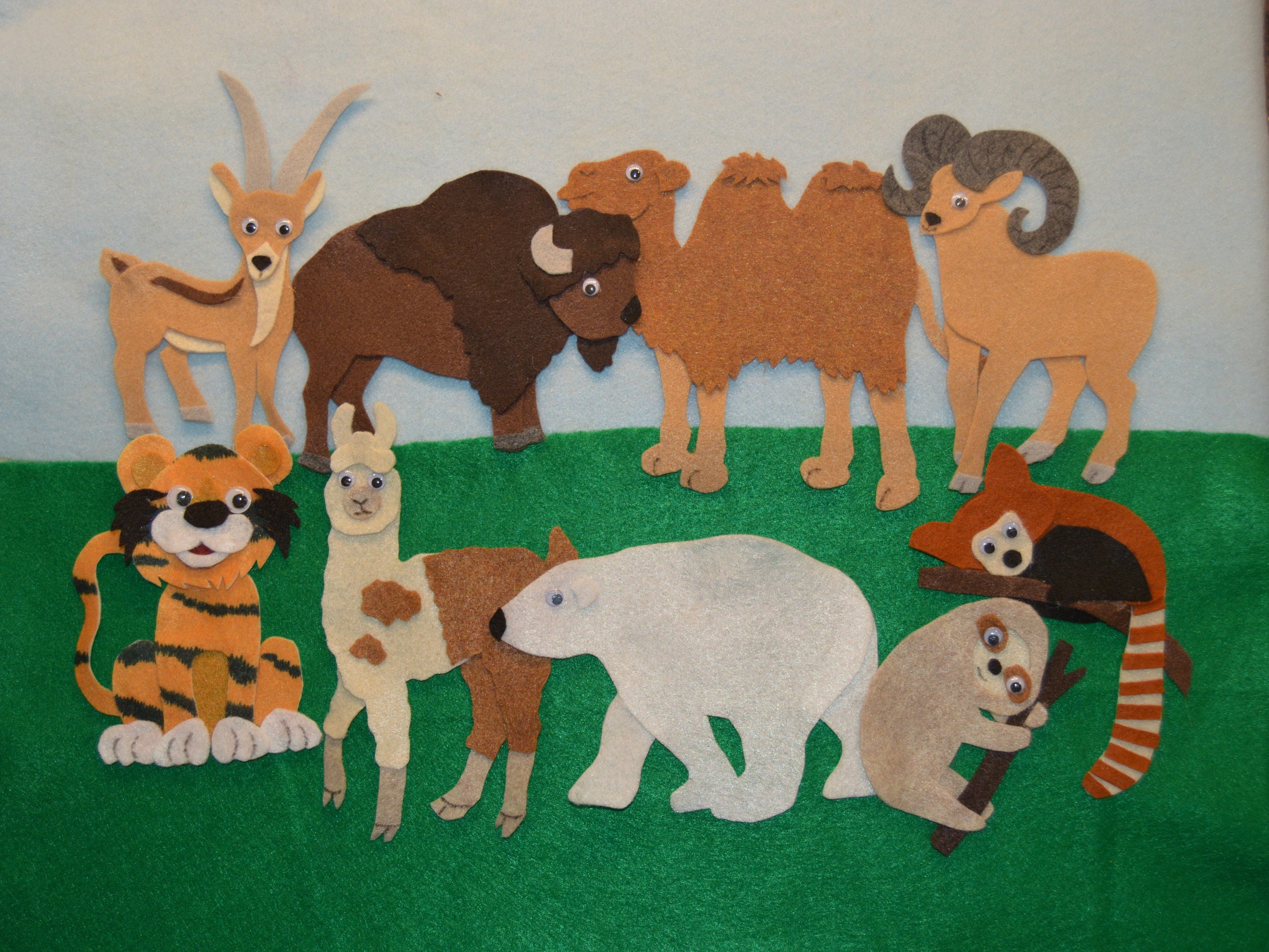 At the Zoo Set 2 Animal Patterns to be Used on a Felt Board Etsy