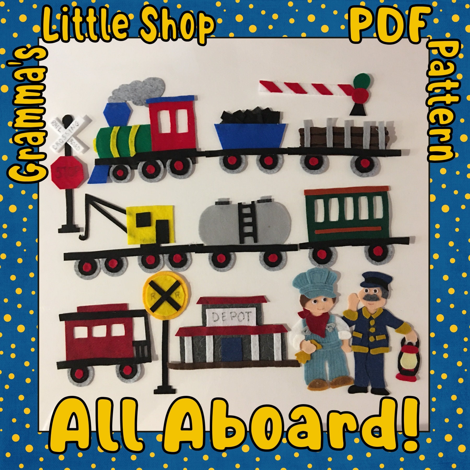 All Aboard Patterns to make Train Conductor and Engineer Etsy