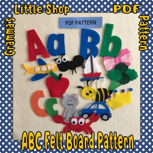 Patrón del alfabeto inglés para el aprendizaje temprano y el reconocimiento de letras ABC con este patrón de bricolaje