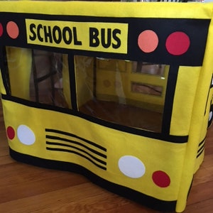 Modèle de maison de jeu de table de jeu de cartes d'autobus scolaire bricolage - Créez un espace de jeu de simulation amusant - Modèle PDF uniquement
