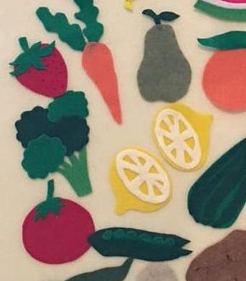 PDF PATTERNS ONLY Fruits and Veggies Patterns For Felt Board or Flannel board
