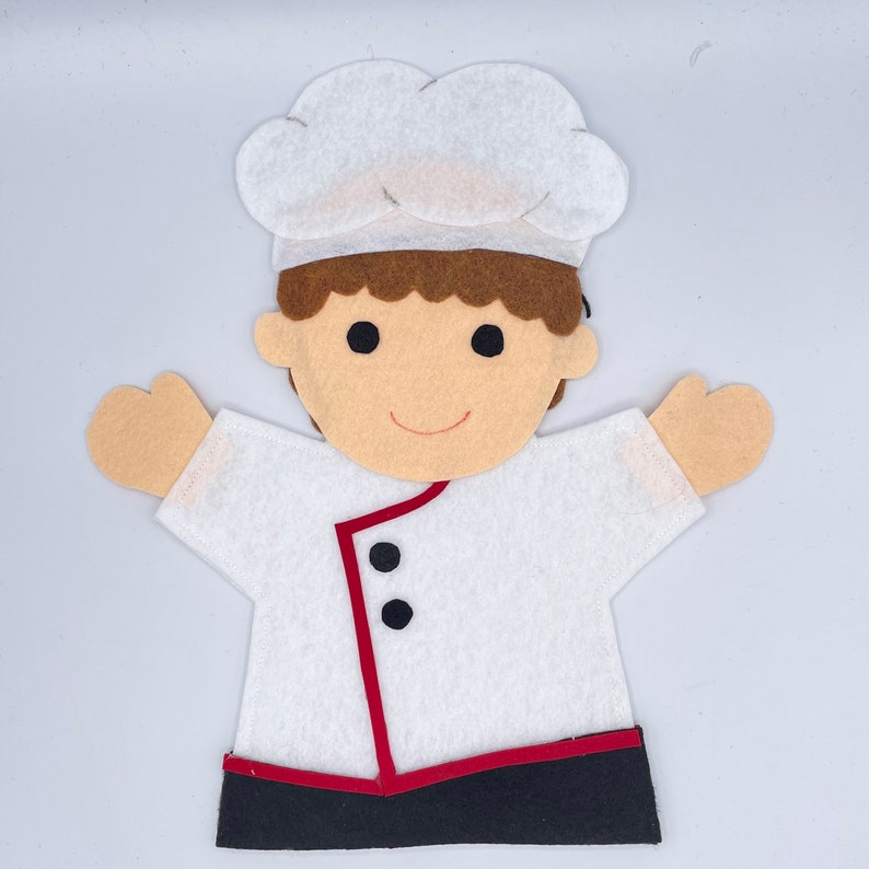 DIY Baker or Chef Felt Puppet Pattern for Playful Pretend Cooking! - Etsy