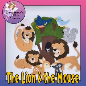 Löwe und Maus Filzgeschichte, Filzgeschichte, Märchen, Filzgeschichte