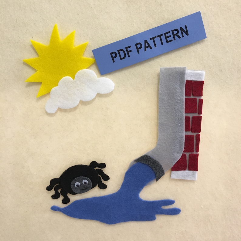 Itsy Bitsy Spider Pattern for Felt Board Play PDF PATTERN - Etsy