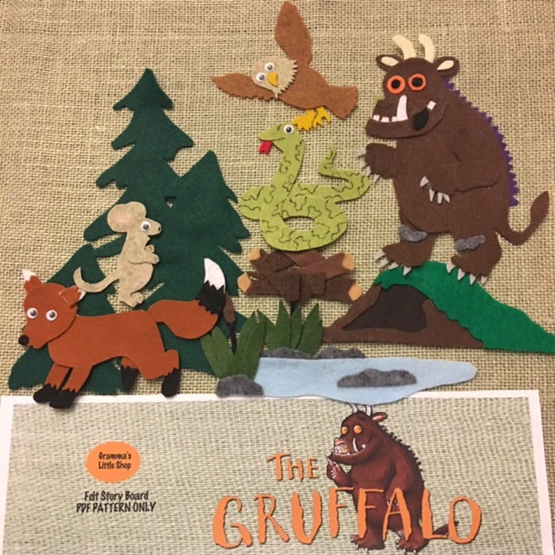 The Gruffalo Felt Board Story PDF PATTERN ONLY Instant Etsy