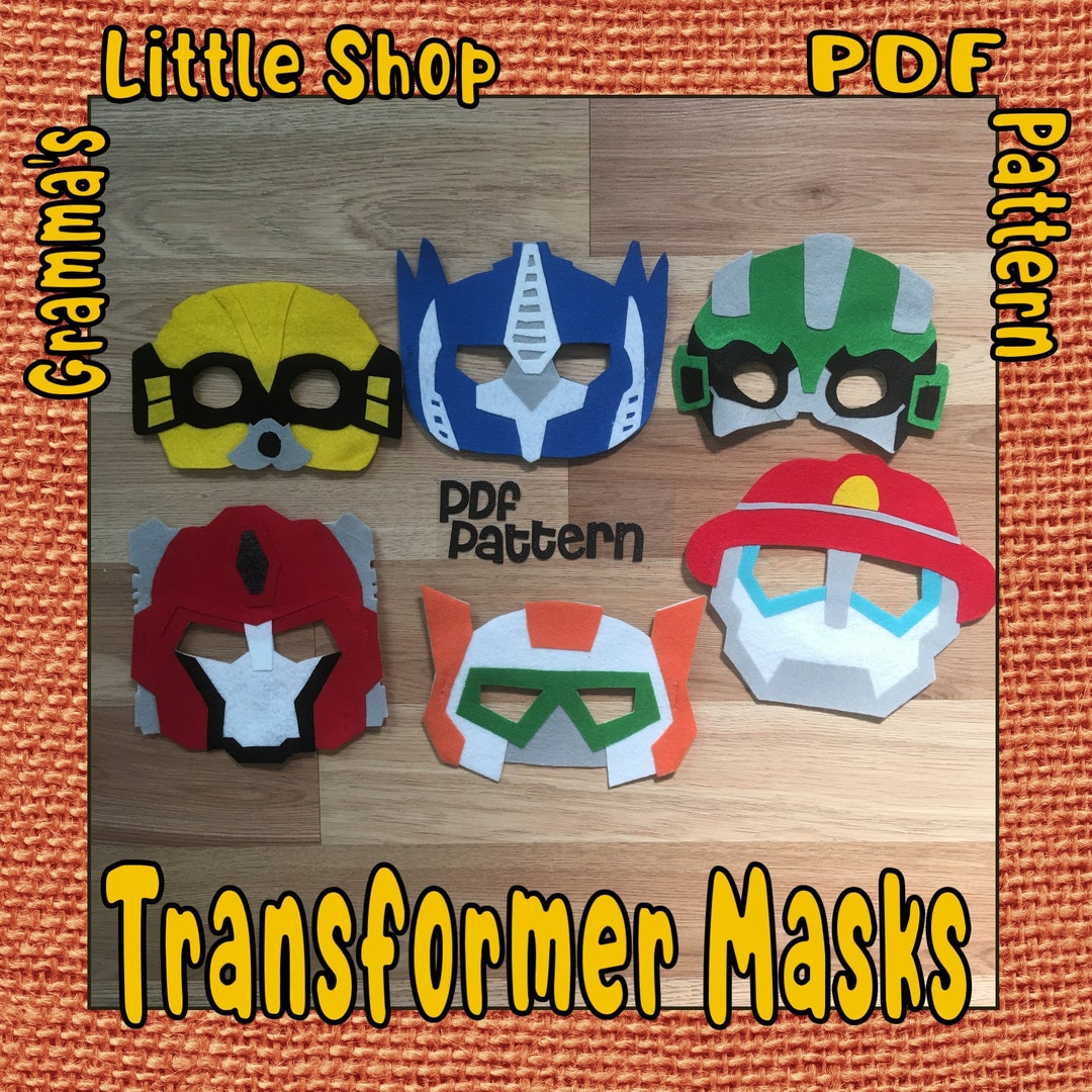 Transformer Mask Patterns for Optimus Prime Bumblebee Hot - Etsy