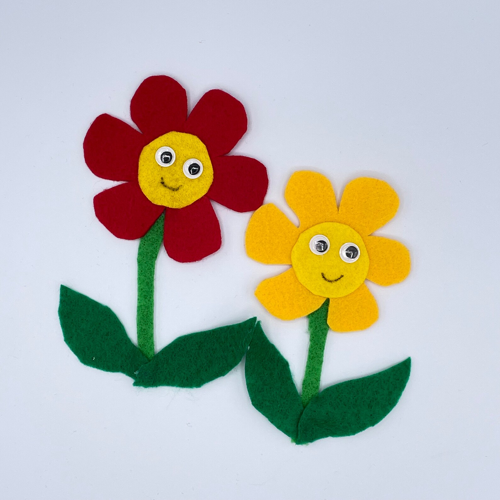 5 Little Flowers Felt Flower Pattern Spring Flower Pattern Etsy