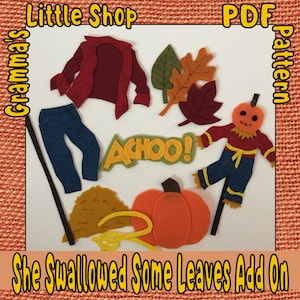 Sie Schwalbe Einige Blätter, Filzmuster Add On, Nur zum DIY Herunterladbare