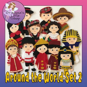 Around the World Patterns for Felt Story Board Set 2 - PDF PATTERN ONLY