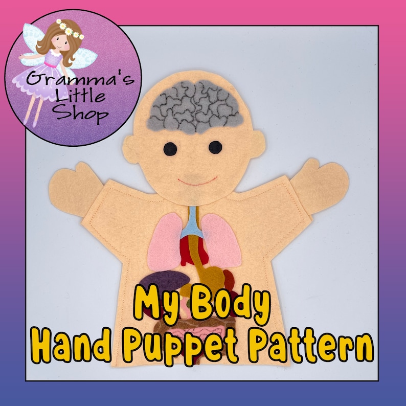 Hand Puppet Human Base My Body Felt Puppet Pattern: Anatomy Learning Tool (PDF Pattern) - Etsy