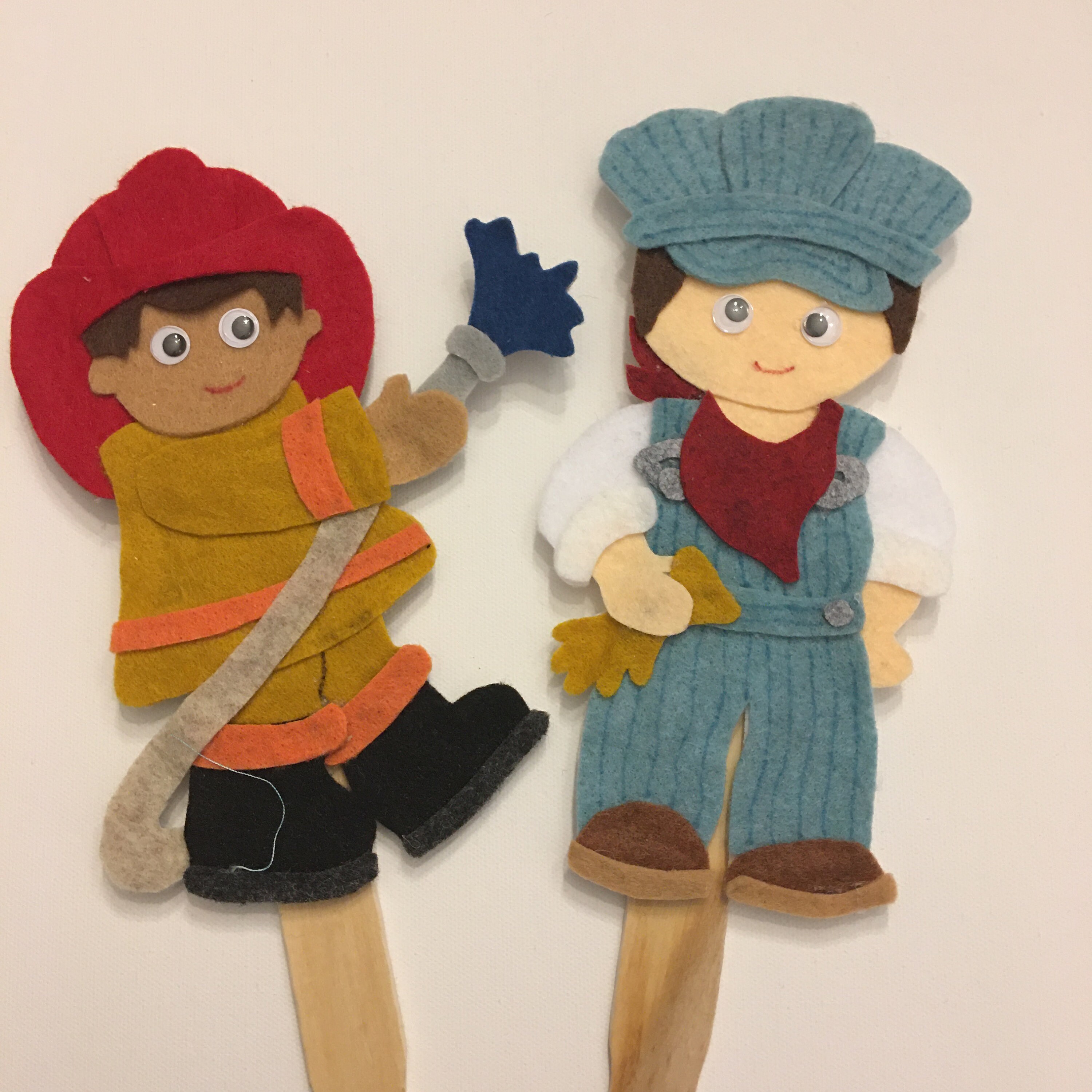 Community Helper Puppet Patterns Stick Puppet DIY | Etsy