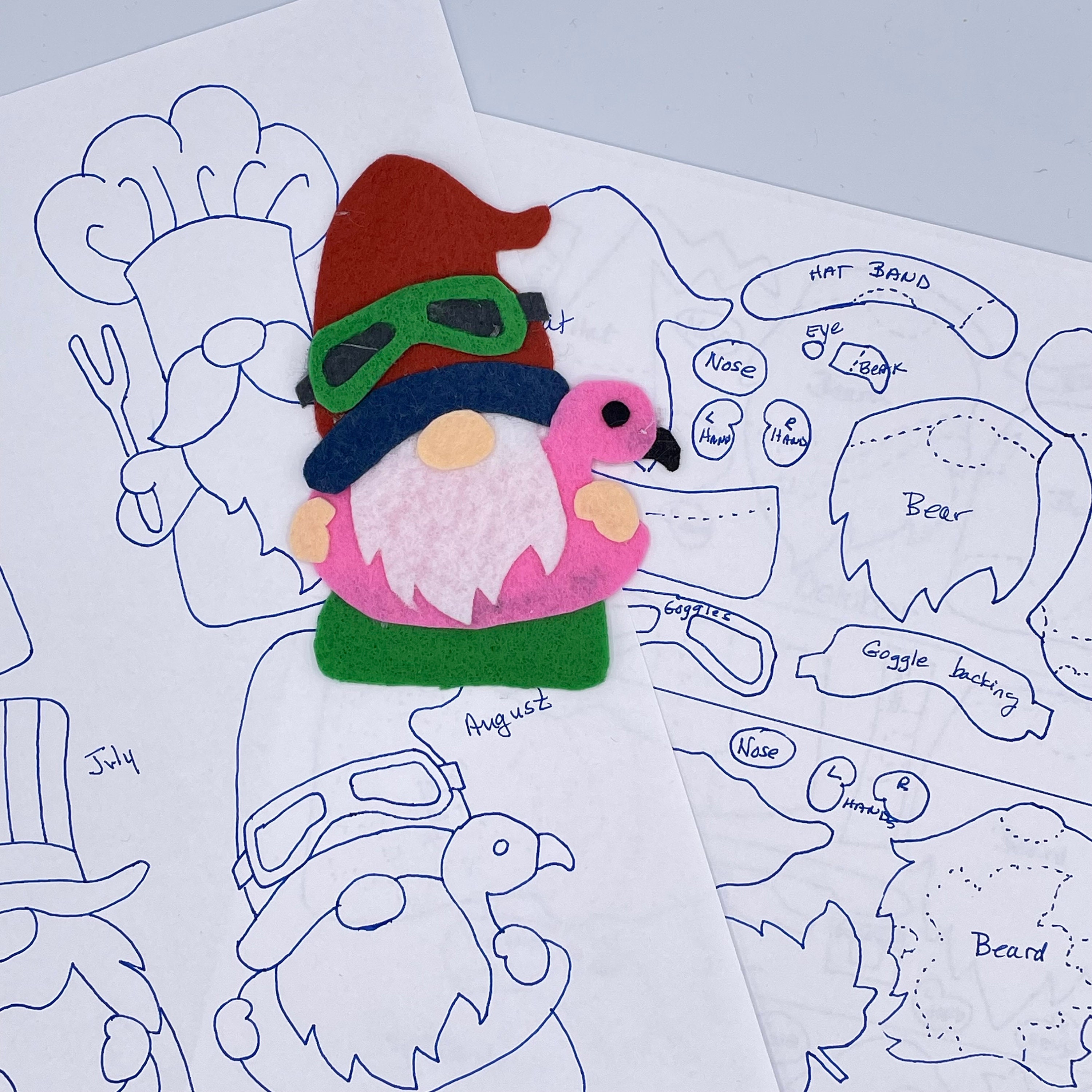 Gnomes All Year Long, Gnomes by the Month: Felt Board Play Patterns for ...