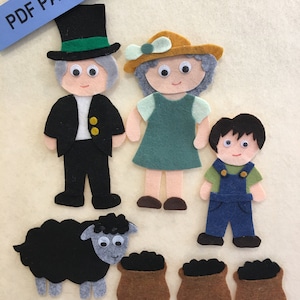 Baa Baa Black Sheep Pattern to Make Felt Pieces for a Felt Story Board ...