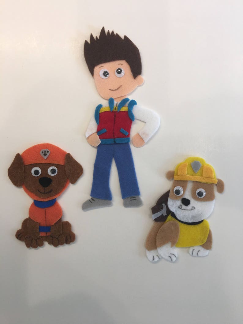 Ryder and the Pups Paw Patrol Felt Patterns PDF | Etsy