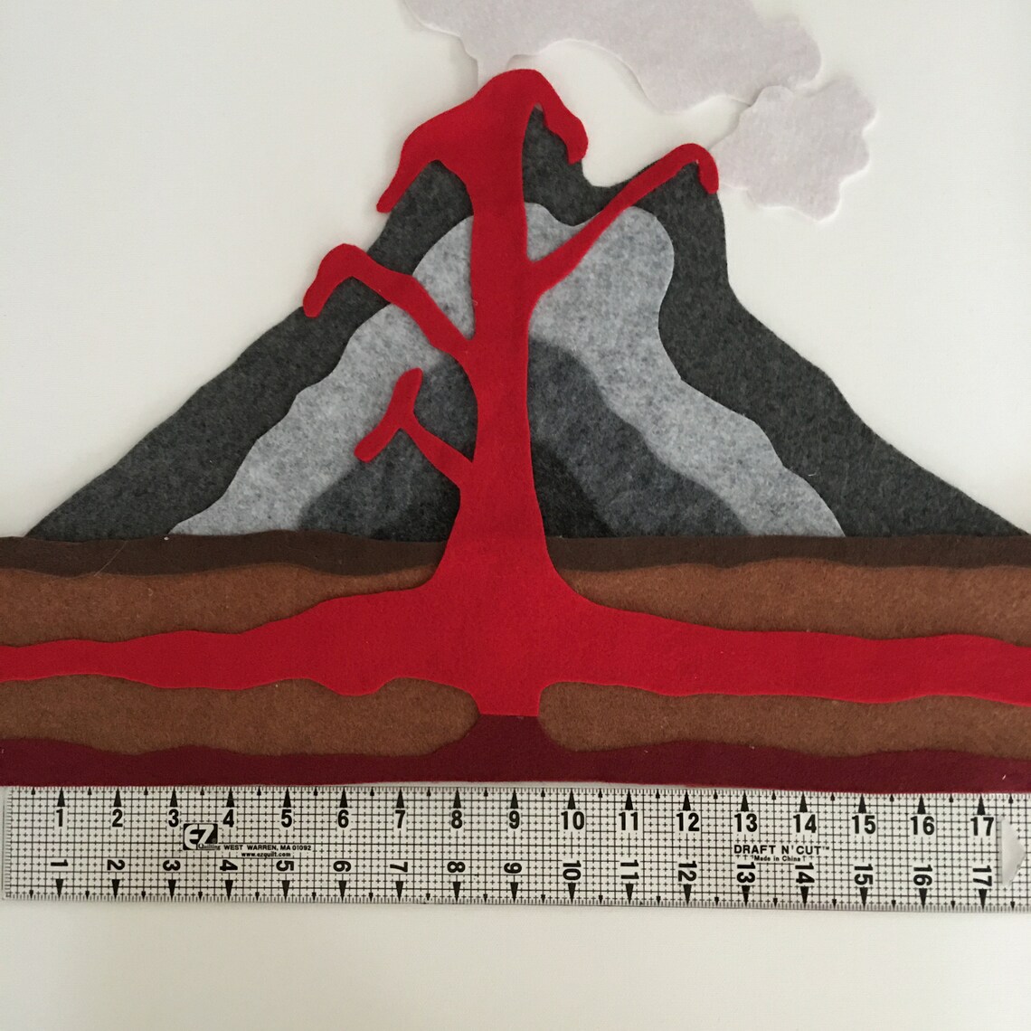 Parts of a Volcano Felt Pattern - DIY PATTERN ONLY - Etsy UK