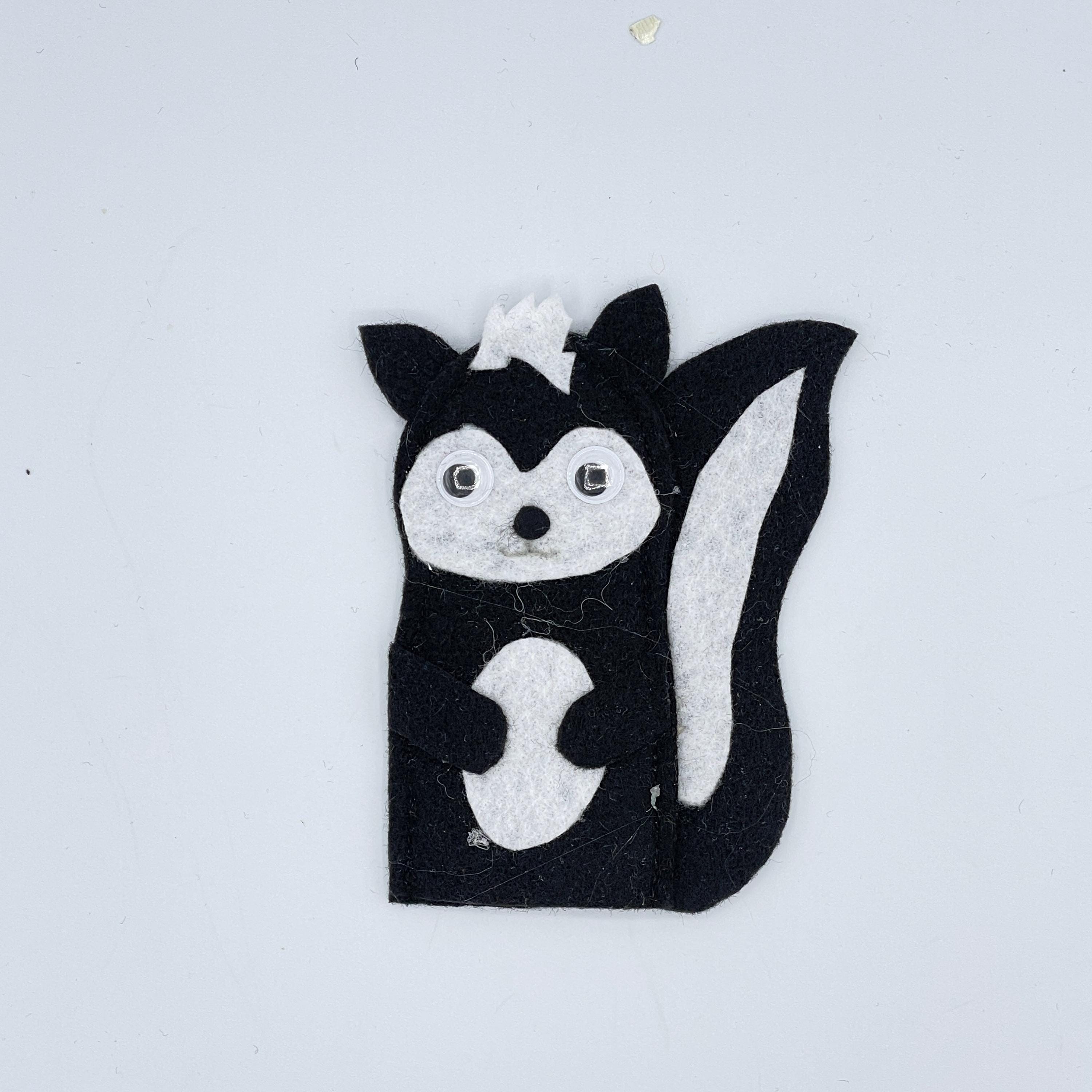 Folkmanis Rabbit In A Hat Plush Hand Puppet Black White 12 Magic Trick