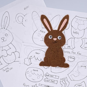 Little Bunny Foo Foo Felt Board Pattern, Preschool Song (PDF Pattern ...