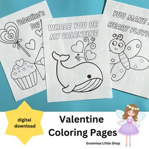 Valentine Coloring Pages, Valentine&#39;s Day Coloring Worksheets, Printable Coloring Pages for Preschoolers
