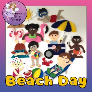Beach Day, Felt Board Pattern  - PDF Downloadable Pattern