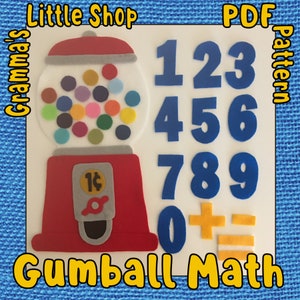 Gumball Math - Patrón DIY para hacer una máquina de chicles de fieltro