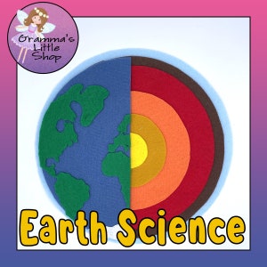 Earth Science Discovery: Layers of the Earth Felt Pattern - Early Science Activity
