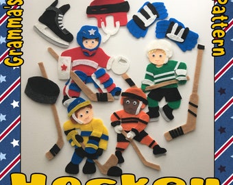 Felt Hockey Set Pattern – Playful Sports Story Board Activity for Kids (Downloadable Pattern Only)
