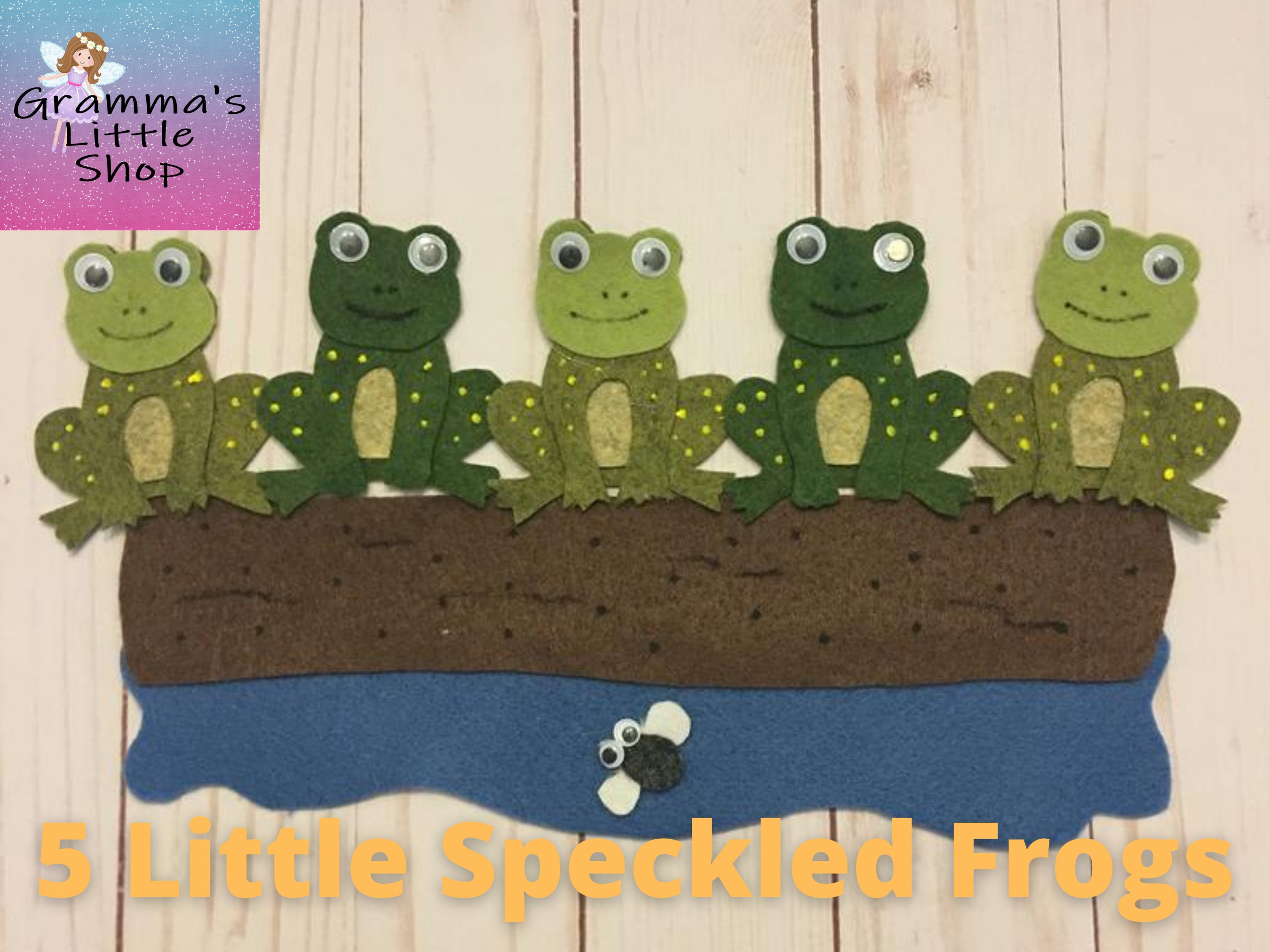 5 Little Speckled Frogs Felt Board PATTERN PDF PATTERN Only 