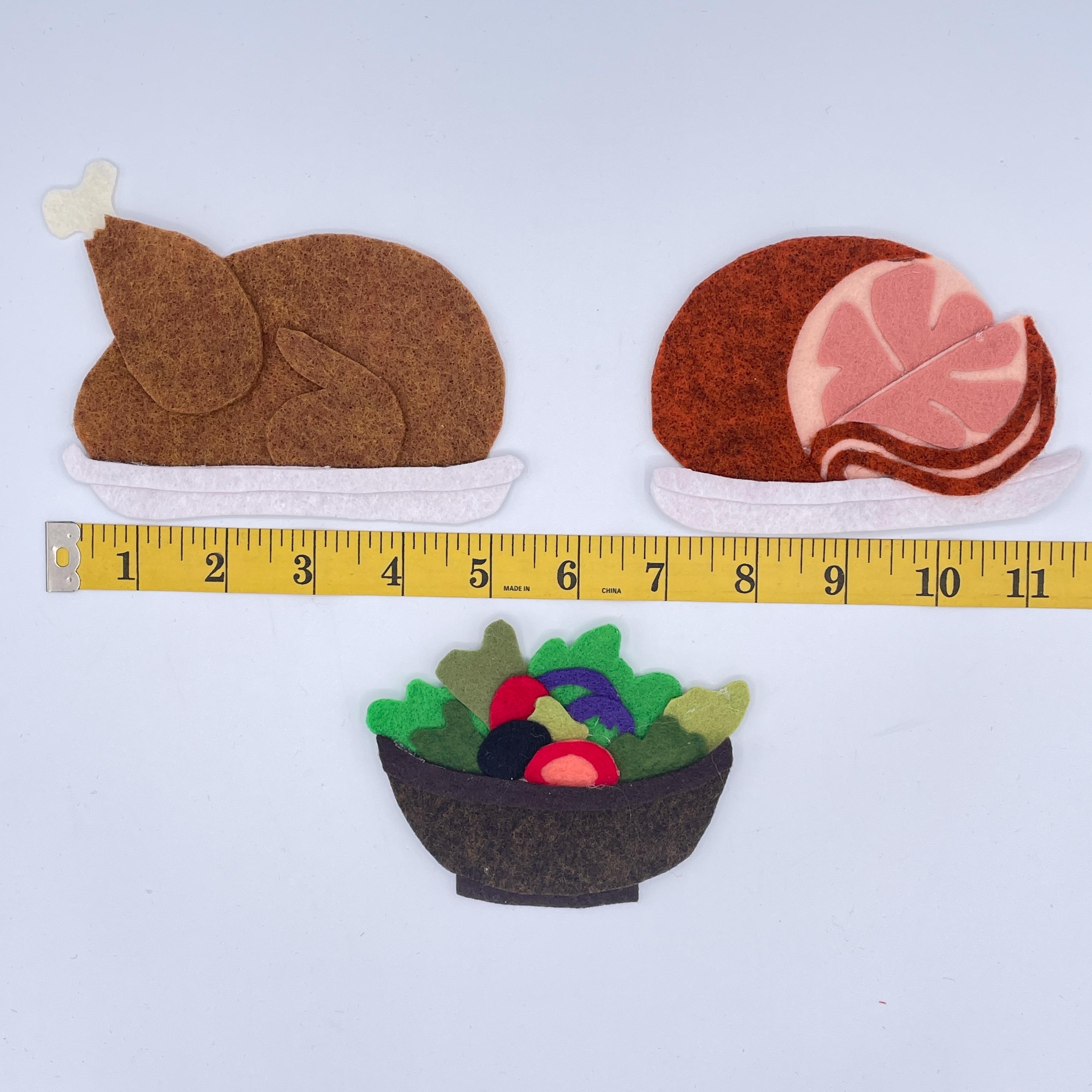 Thanksgiving Dinner Felt Story Pattern, Turkey, Ham \u0026 Fixings (PDF Pattern)  - Etsy, image size:3000x3000