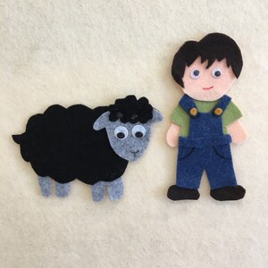 Baa Baa Black Sheep Pattern to Make Felt Pieces for a Felt Story Board ...