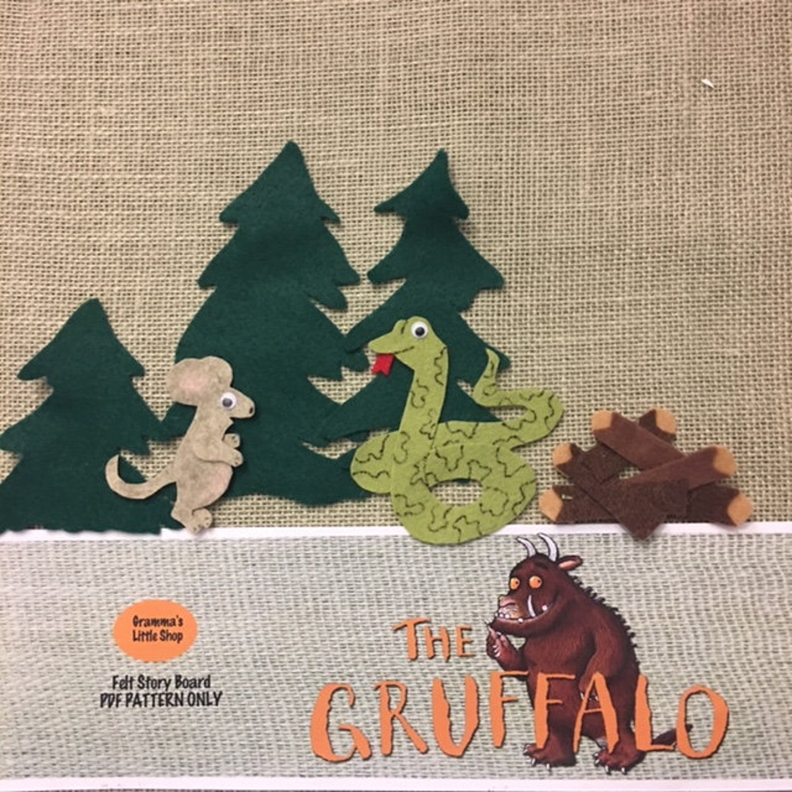 The Gruffalo Felt Board Story PDF PATTERN ONLY Instant Etsy Canada