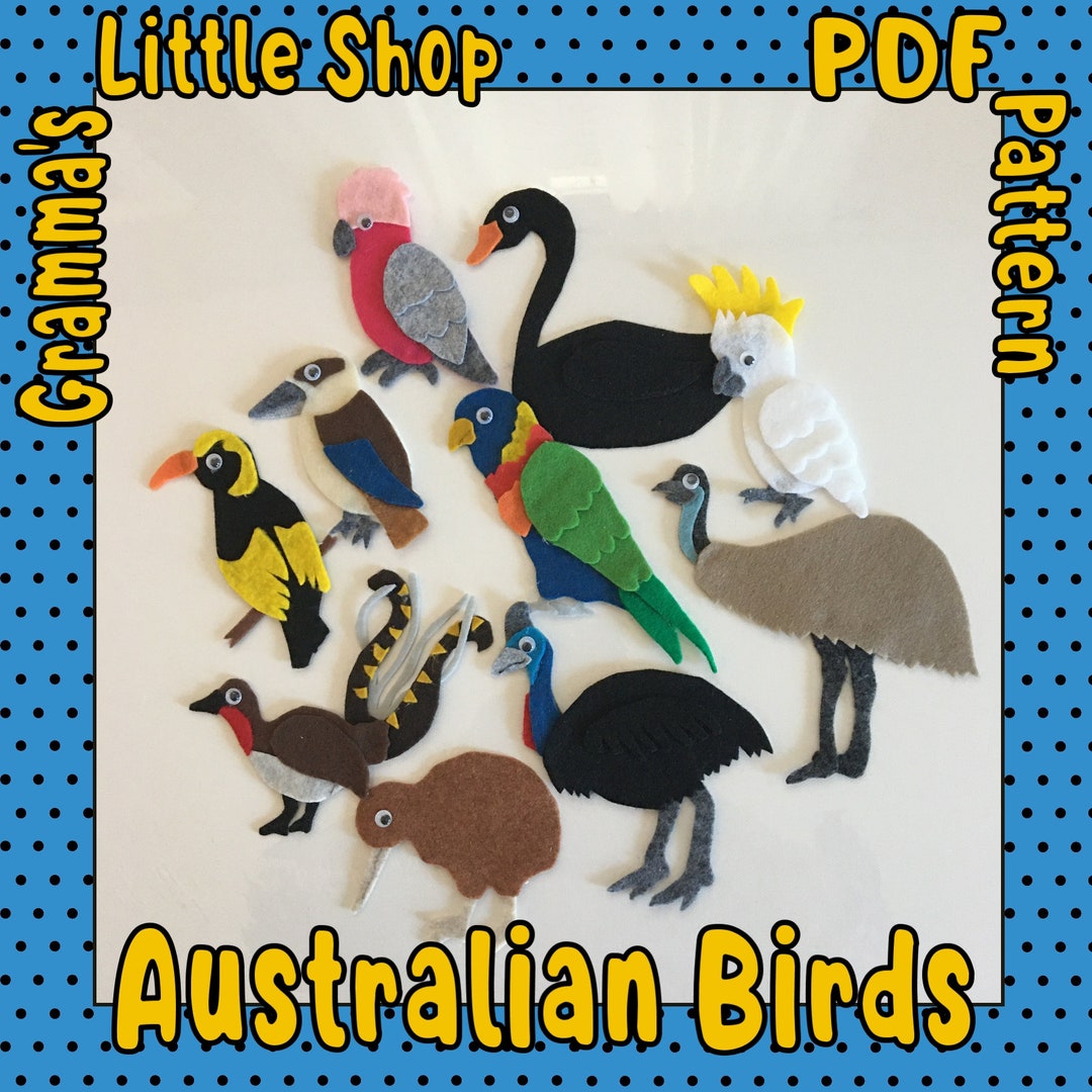 Australian Birds Felt Board Pattern - PDF Downloadable Pattern Only - Etsy