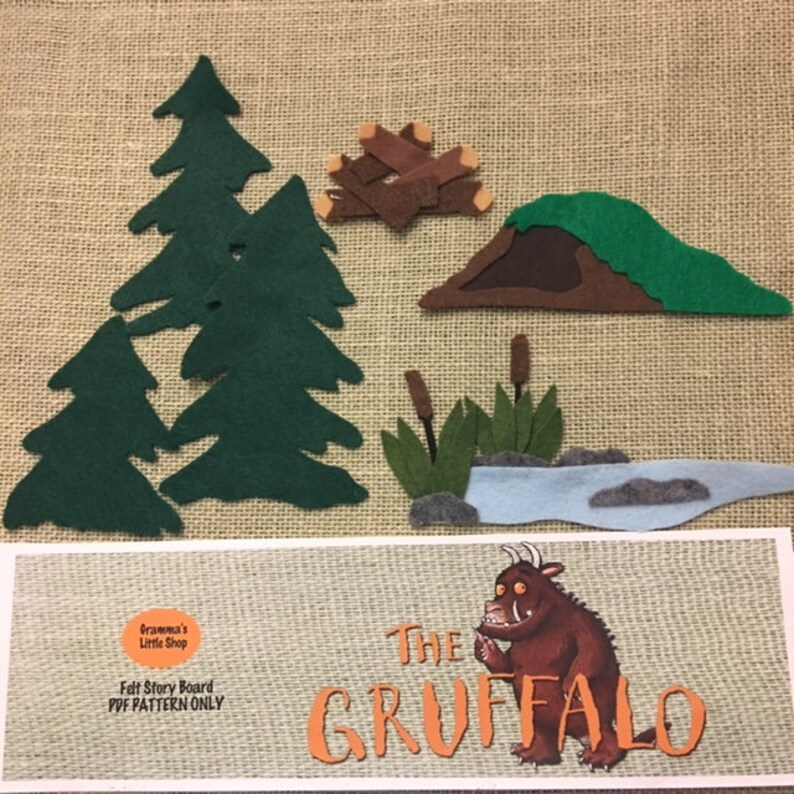The Gruffalo Felt Board Story PDF PATTERN ONLY Instant Etsy Canada