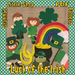 Luck of the Irish Pattern for Felt Board or Flannel Board   -  PDF FILE ONLY