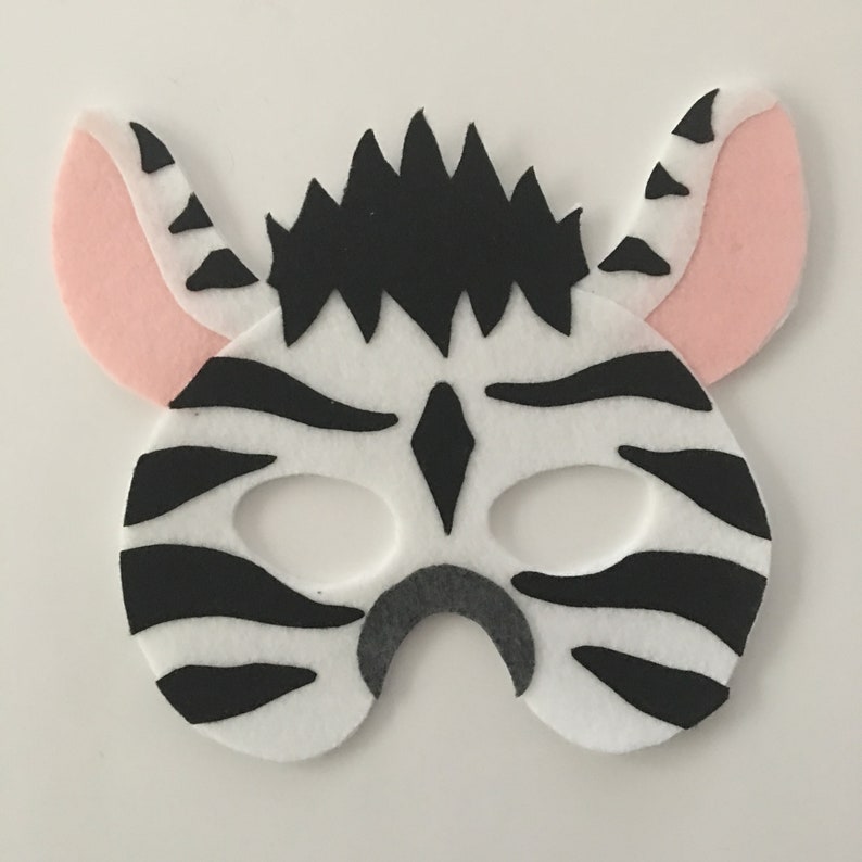 Elephant mask, Giraffe Mask, Zebra Face Mask, Mask Pattern PDF, Pretend Play, Easy DIY pattern PDF Pattern Only image 4