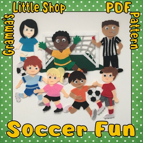 Soccer Fun Felt Story Pattern Felt Board Pattern PDF - Etsy