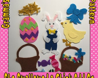 She Swallowed a Chick Felt Story ADD ON Pattern- PDF Downloadable Pattern