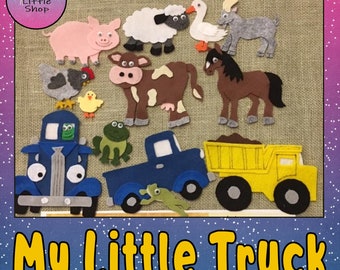 My Little Truck Felt Story Pattern  -  PDF PATTERN ONLY -  Instant Download