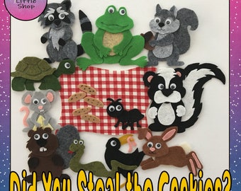 Did You Steal the Cookies?  Felt Story Pattern, Felt Board Story -  PDF Downloadable Pattern Only