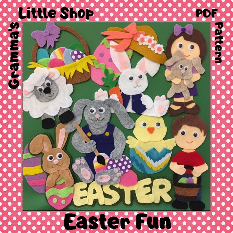Easter Fun Felt Board Pattern // PDF PATTERN ONLY Etsy